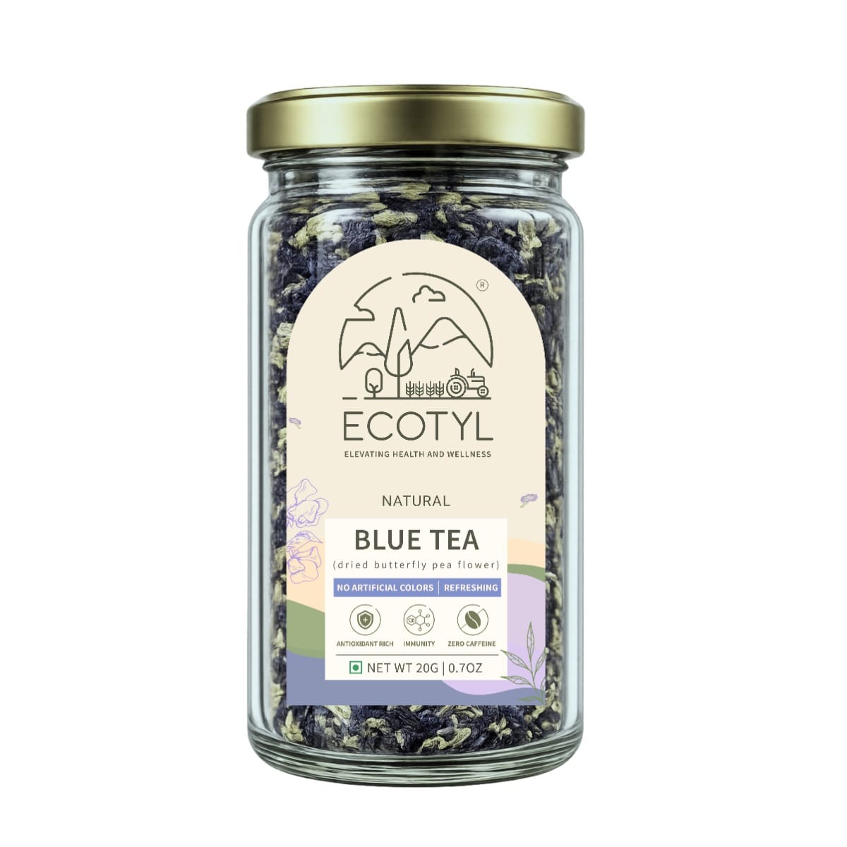 Ecotyl Blue Tea | Dried Butterfly Pea Flowers | Herbal Tea | 20g-image-12