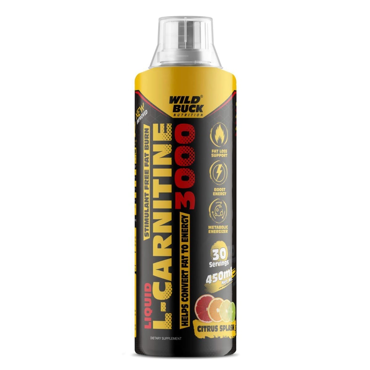 WILD BUCK L-Carnitine to Boost Fat Metabolism & Convert Body Fat to Energy (3000mg, Citrus Splash)-picture-10