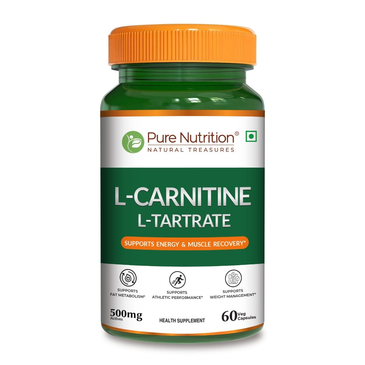 Pure Nutrition L-Carnitine L-Tartrate 500mg – 60 Veg Capsules | Pre-Workout Fat Burner & Energy Booster for Men & Women | Supports Fat Metabolism, Muscle Recovery & Performance-picture-22