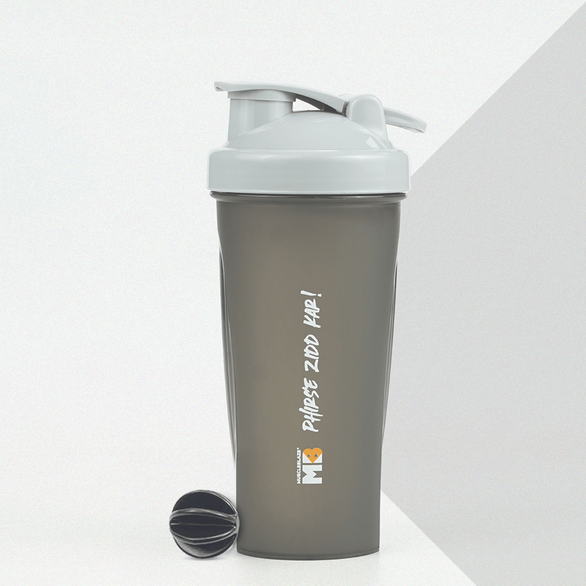 MuscleBlaze Phirse Zidd Kar Shaker (Transparent, 600ml) | Leakproof, BPA-Free Blender Bottle | Ideal for Whey Protein, Preworkout & BCAA Shakes-picture-9