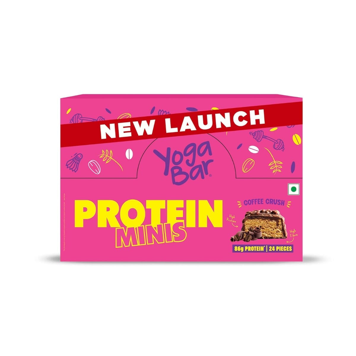 Yogabar Protein Minis Pack of 24 Bars |Coffee Crush)|Goodness of Peanuts-image-16