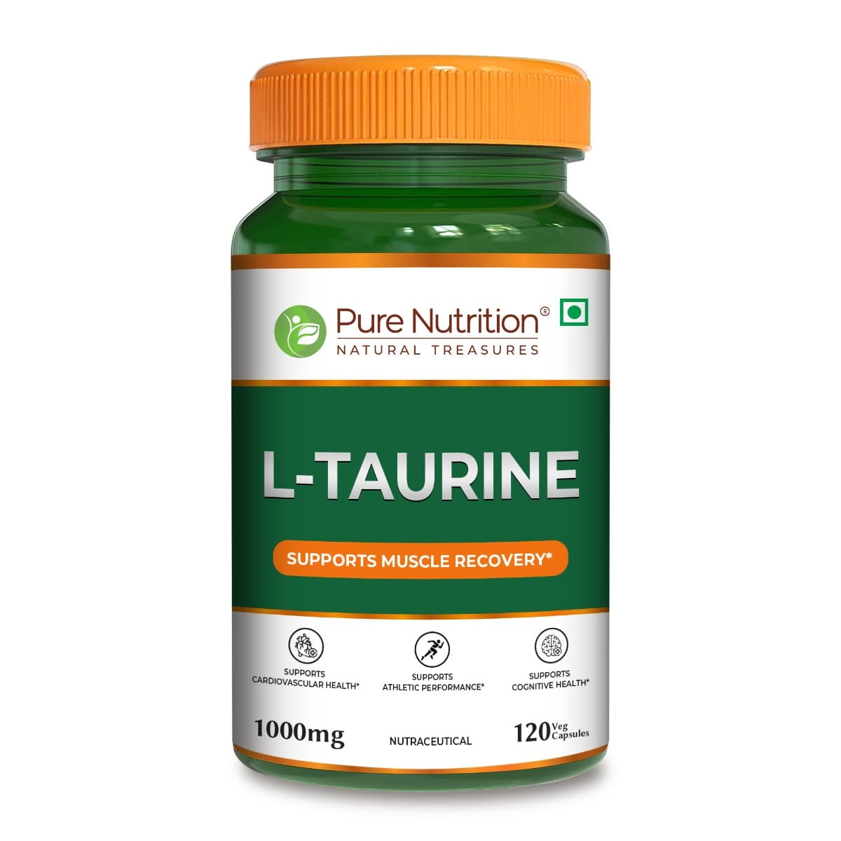 Pure Nutrition L-Taurine 500mg – 120 Veg Capsules | Amino Acid Supplement for Athletic Performance, Muscle Recovery, Cognitive & Heart Health-picture-14