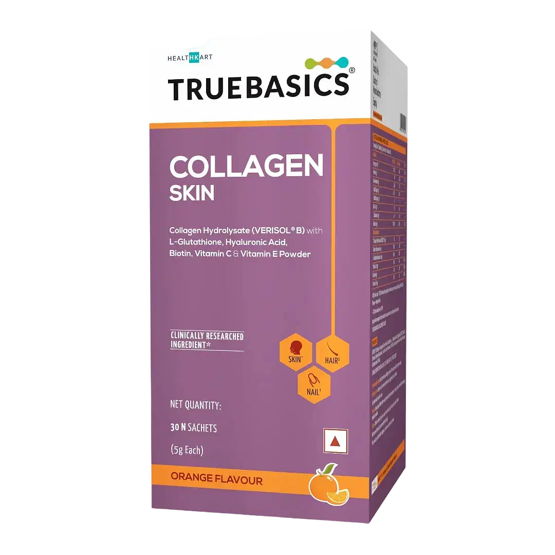 Truebasics Sticker Pack TrueBasics Collagen Beauty, 30 Piece (s)/Pack, (Orange)