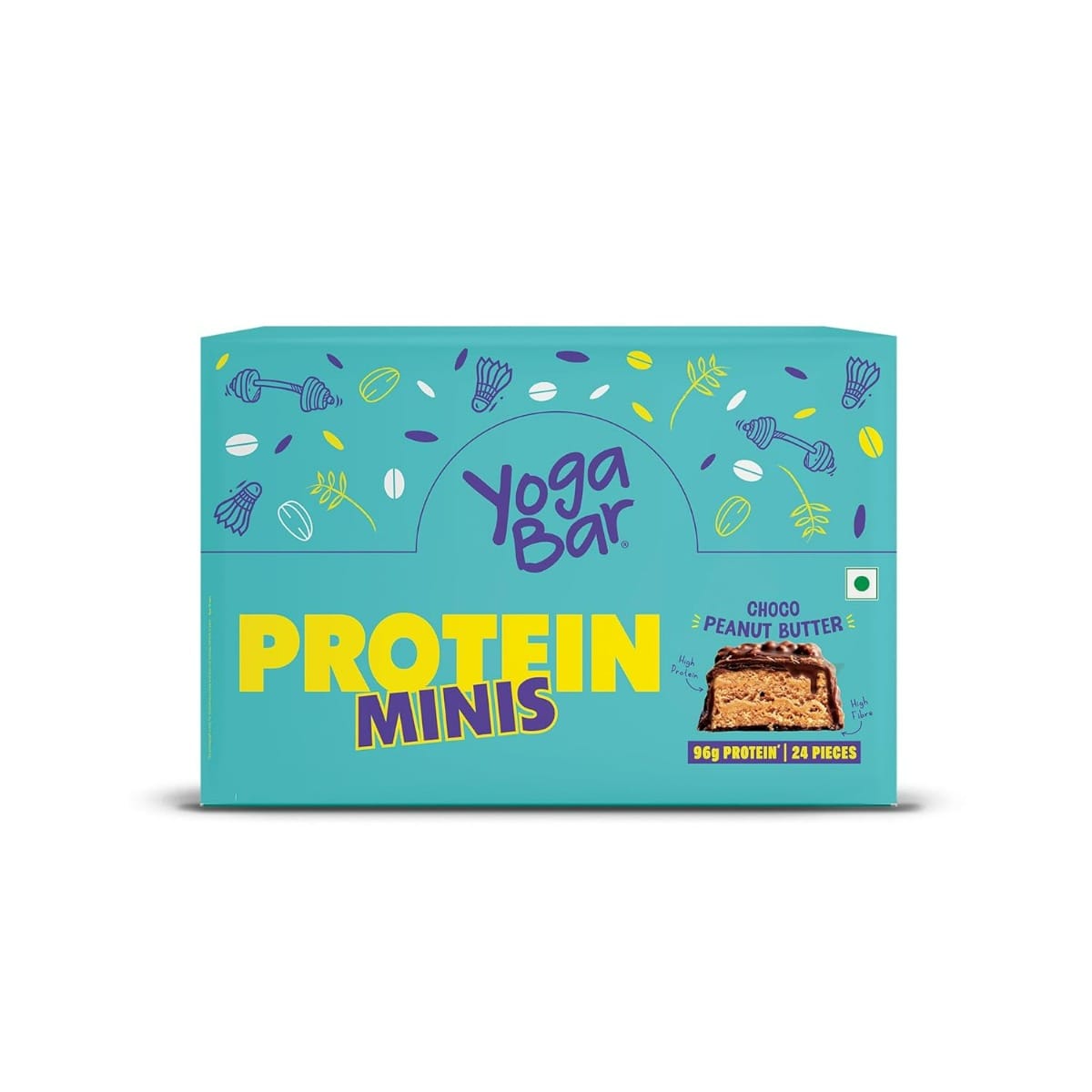 Yogabar Protein Minis, 4g Protein Bar Choco Peanut Butter|Pack of 24| Healthy Snacks| Peanut filled| Rich in Protein & Fiber-image-46
