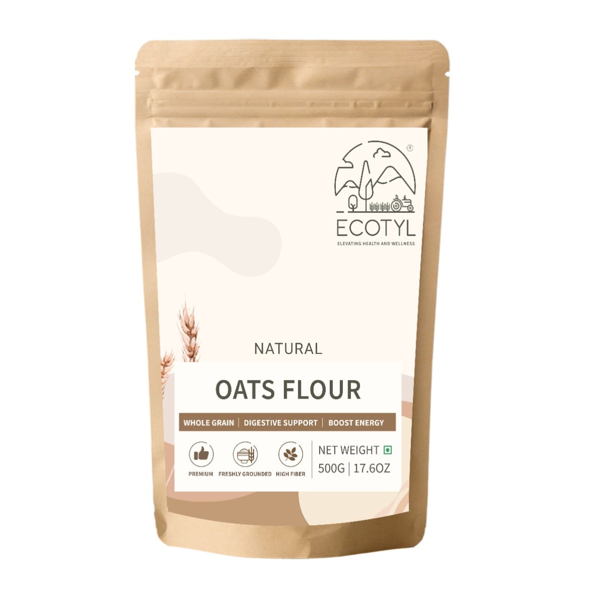 Ecotyl Oats Flour | Wholesome Flour | High Fibre | 500g-image-49