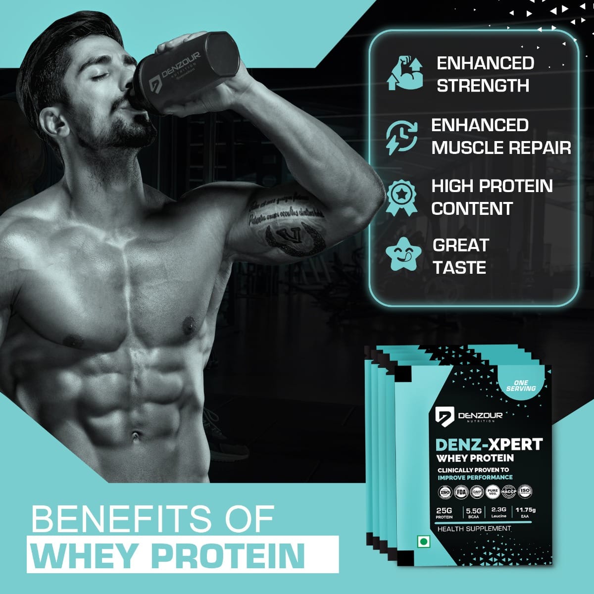 DENZOUR NUTRITION Denz Xpert Whey Protein Powder | Easy Digesting ...