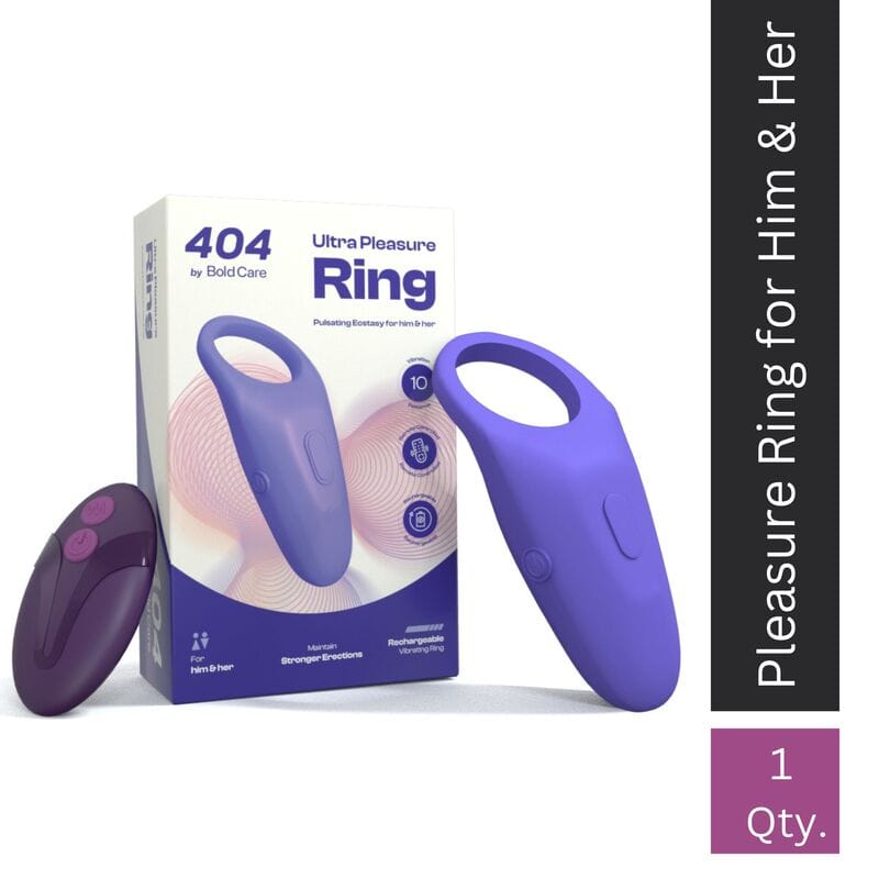 Bold Care Ultra Pleasure Ring | Rechargeable Vibrating Ring for Him & Her |  Remote-Controlled | 10 unique vibrating modes | Easy to Use | Compatible  with Condoms & Lubes