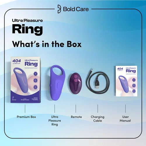 Bold Care Ultra Pleasure Ring | Rechargeable Vibrating Ring for Him & Her | Remote-Controlled | 10 unique vibrating modes | Easy to Use | Compatible with Condoms & Lubes Bold Care Ultra Pleasure Ring | Rechargeable Vibrating Ring for Him & Her | Remote-Controlled | 10 unique vibrating modes | Easy to Use | Compatible with Condoms & Lubes