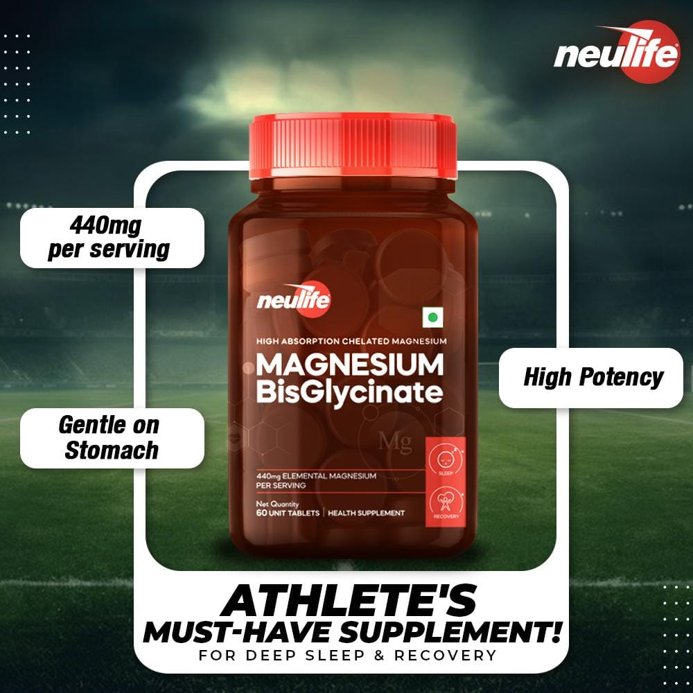 Neulife Magnesium Bisglycinate High Absorption-High Potency Formula(60tab)