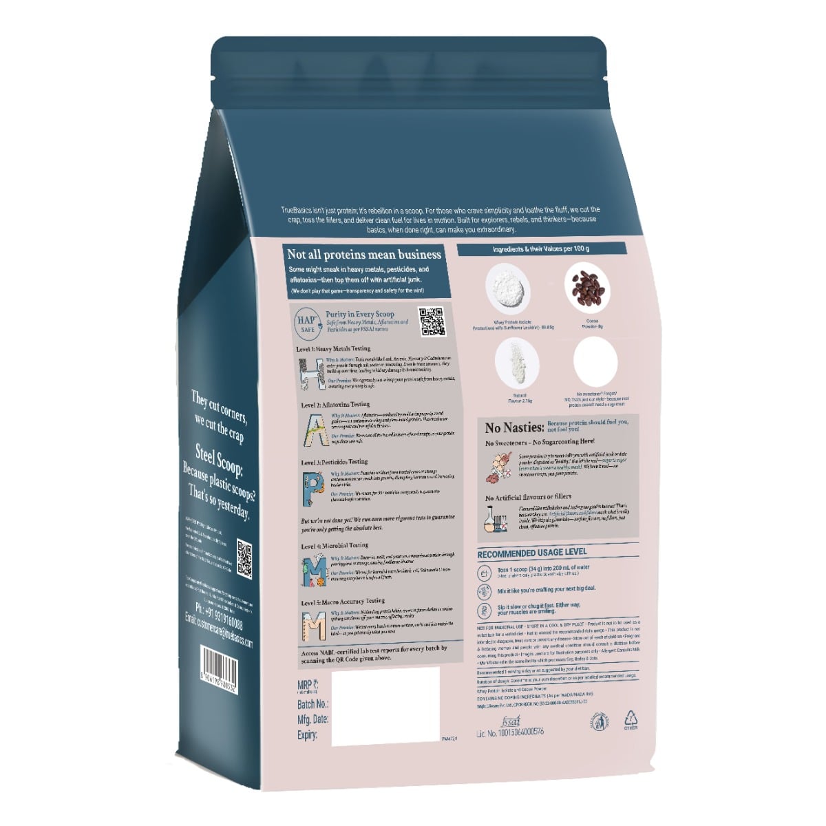 TrueBasics Clean Whey 100% Protein Isolate Powder (Chocolate, 1kg ...