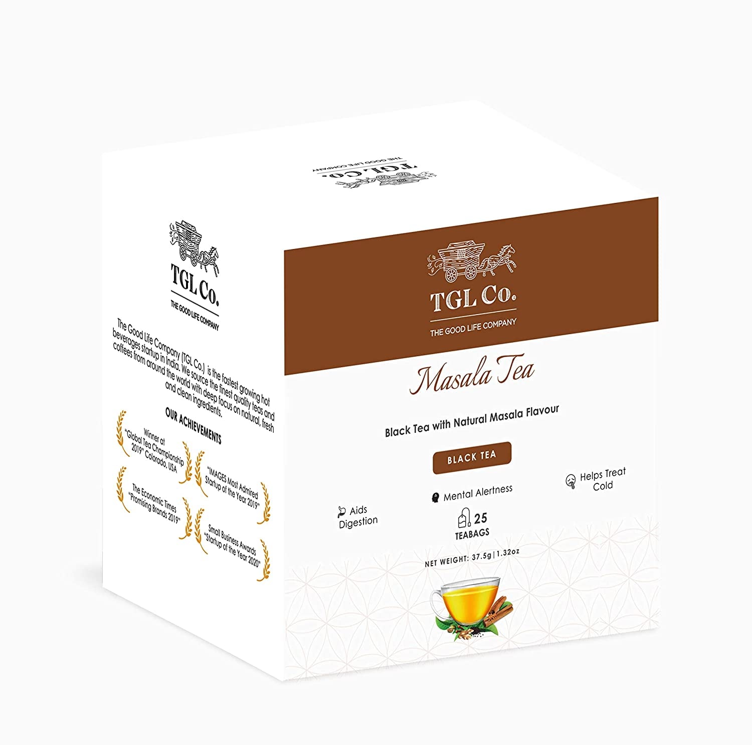 TGL Co. Masala Chai Tea 25 Tea Bags (Dust Tea Bags)