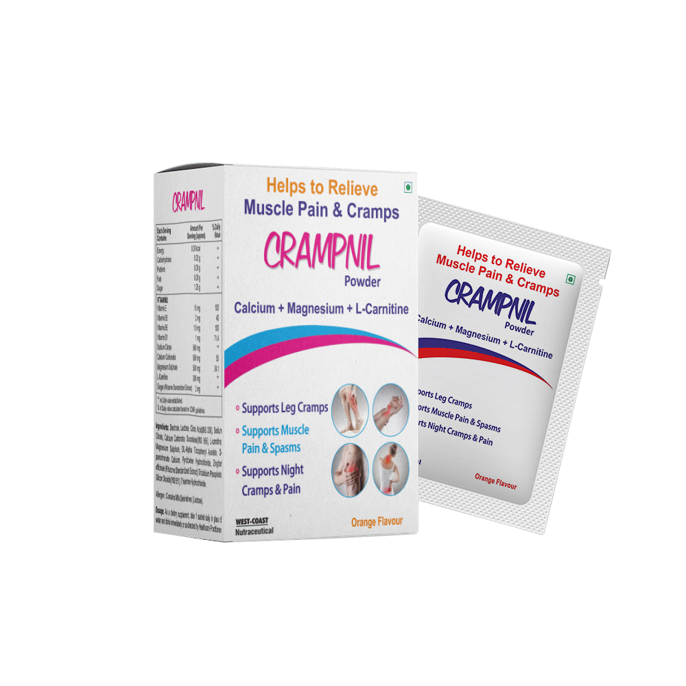 l carnitine for muscle cramps Westcoast Crampnil Sachet helps to relieve muscle pain, Joint Pain & Cramps  calcium + Magnesium + L- Carnitine, Vitamin B5, Vitamin B6, promotes strong  nervous & immune Systems, Relieves Leg Cramps 10n
