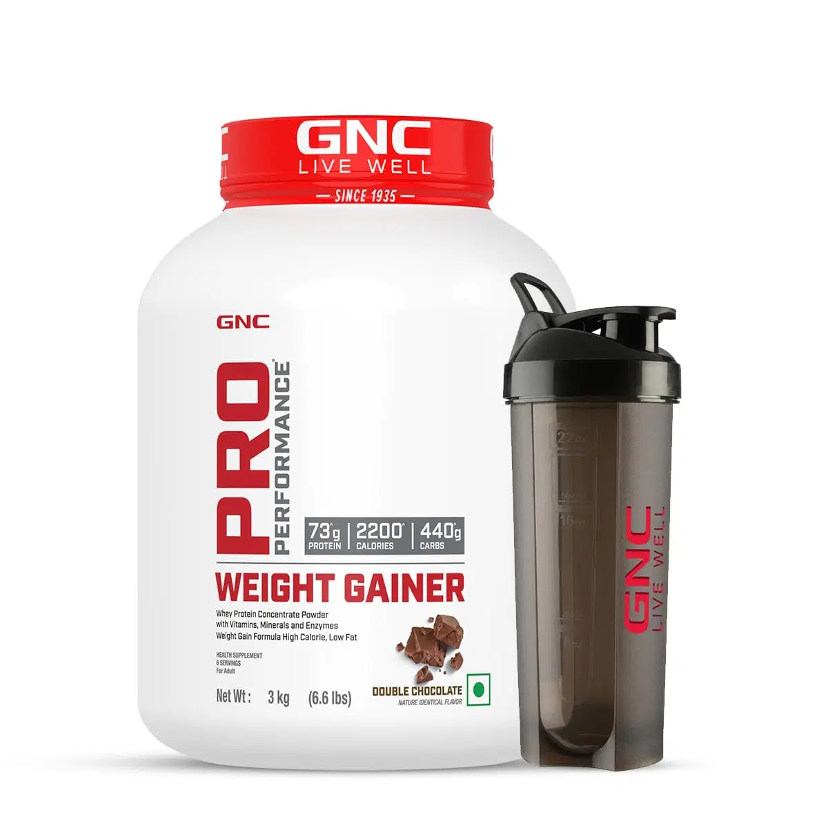 GNC Pro Performance Weight Gainer 3kg Double Chocolate - Image 1