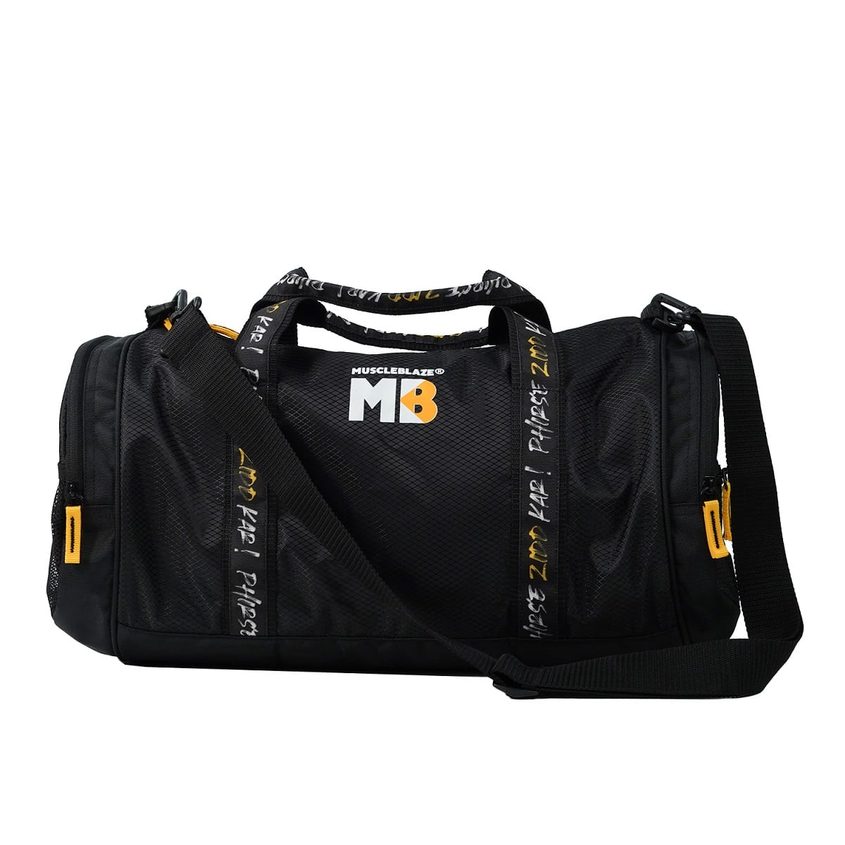 MuscleBlaze Gym Bag (Phirse Zidd Kar) Duffle Bag (Black, 30L) | For Men and Women | Sports Bag-picture-13