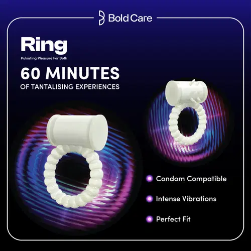 Bold Care Pleasure Ring | Vibrating Ring for Him & Her | Enhances Pleasure & Intimate Experiences | Easy to Use | Compatible with Condoms & Lubes | Lasts up to 60 minutes Bold Care Pleasure Ring | Vibrating Ring for Him & Her | Enhances Pleasure & Intimate Experiences | Easy to Use | Compatible with Condoms & Lubes | Lasts up to 60 minutes