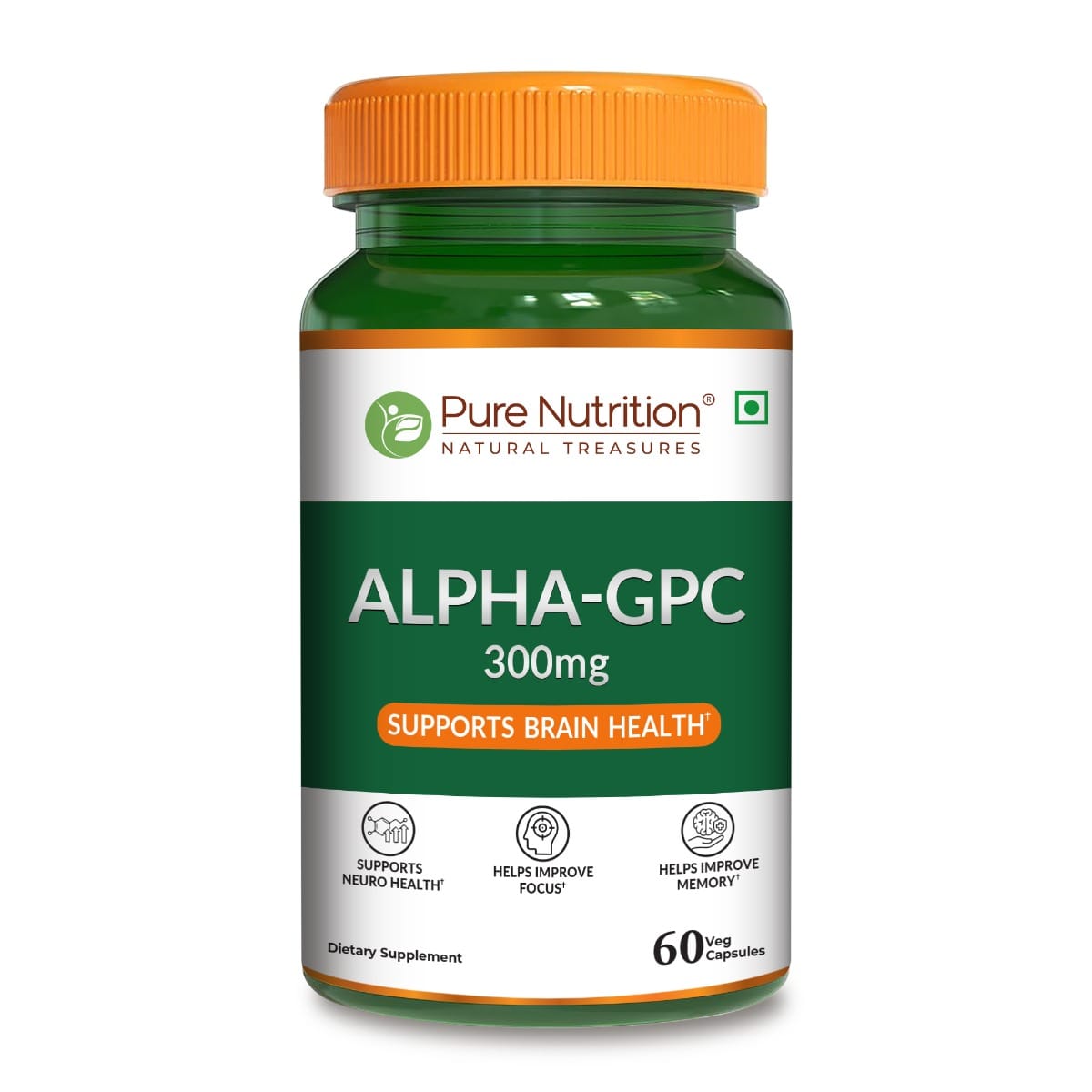 Pure Nutrition Alpha GPC (300mg) – 60 Veg Capsules | Helps to Improve Focus, Mental Clarity & Memory | Brain Health Supplement for Men & Women | Nootropic Formula-image-14