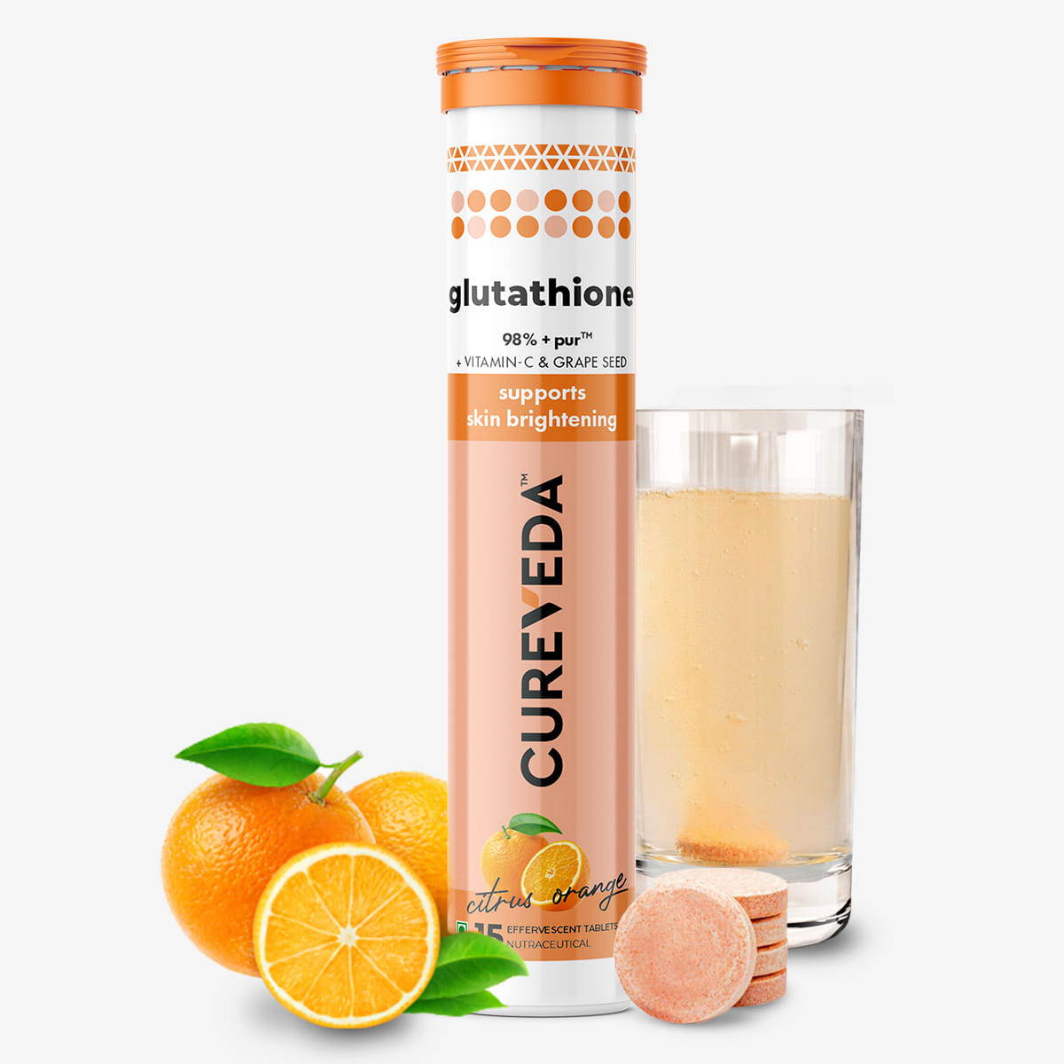 cureveda glutathione with Vitamin C Effervescent Tablet Cureveda Glutathione with Vitamin C,