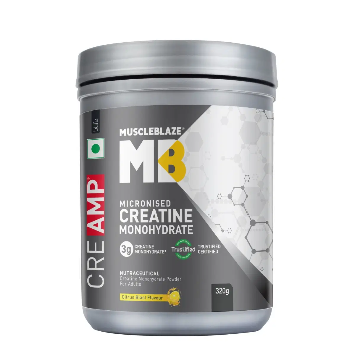 MuscleBlaze Creatine Monohydrate 320g - Image 1