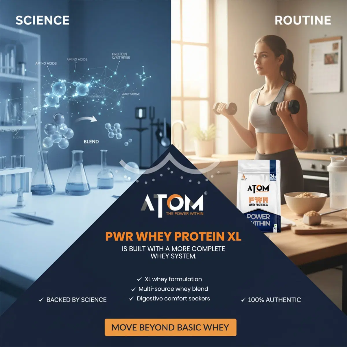 AS-IT-IS ATOM PWR Whey XL 24g 1kg - Image 9