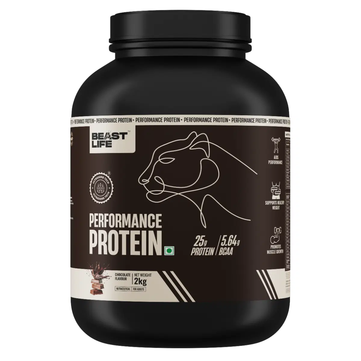 BeastLife Performance Yeast Protein Powder | 25g Protein | Chocolate ...