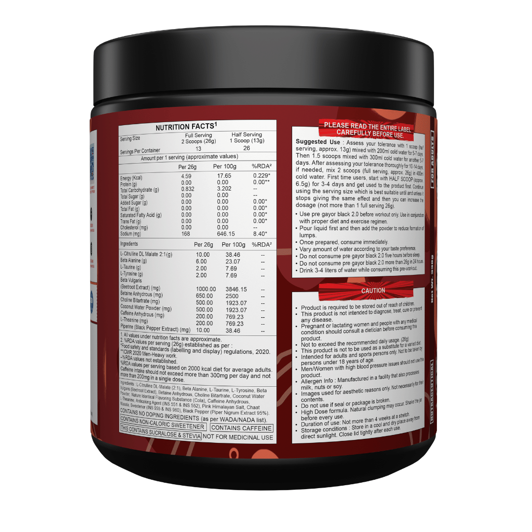Gayor Essentials Pre Gayor Black 2.0 Optimally Dosed Advanced Pre ...