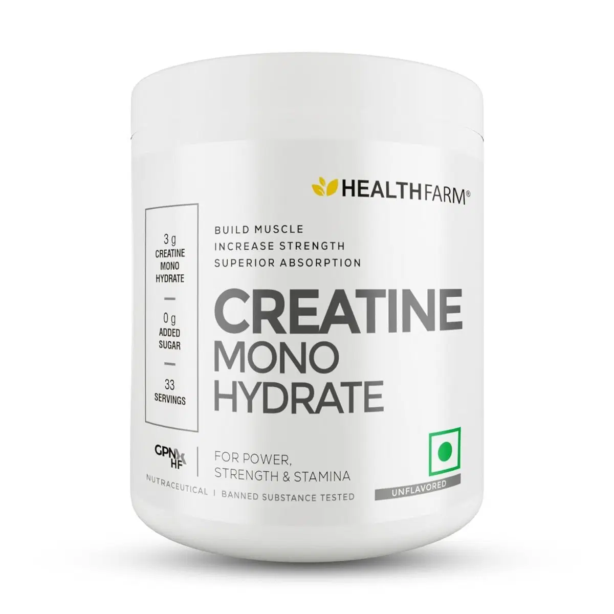 Healthfarm Creatine Monohydrate Powder 3g, 100 g