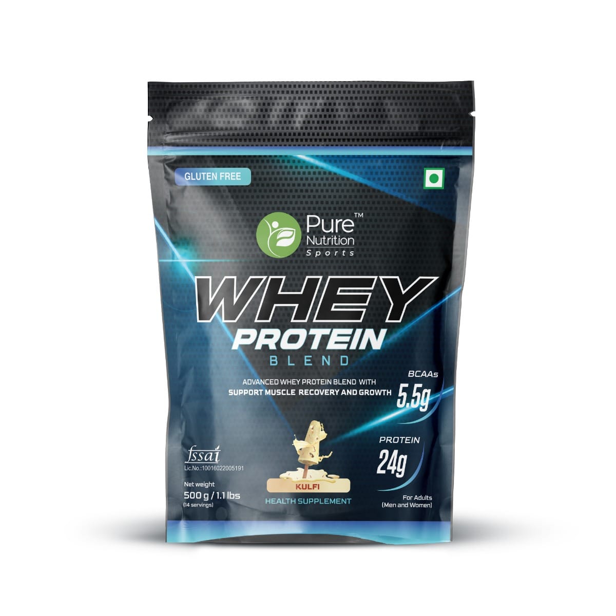 Pure Nutrition Whey Protein Blend, With Whey Protein Isolate And Concentrate, For Muscle Building, Lean Muscle Building, 34 Grams Of Protein Per Scoop. (Kulfi)-image-6