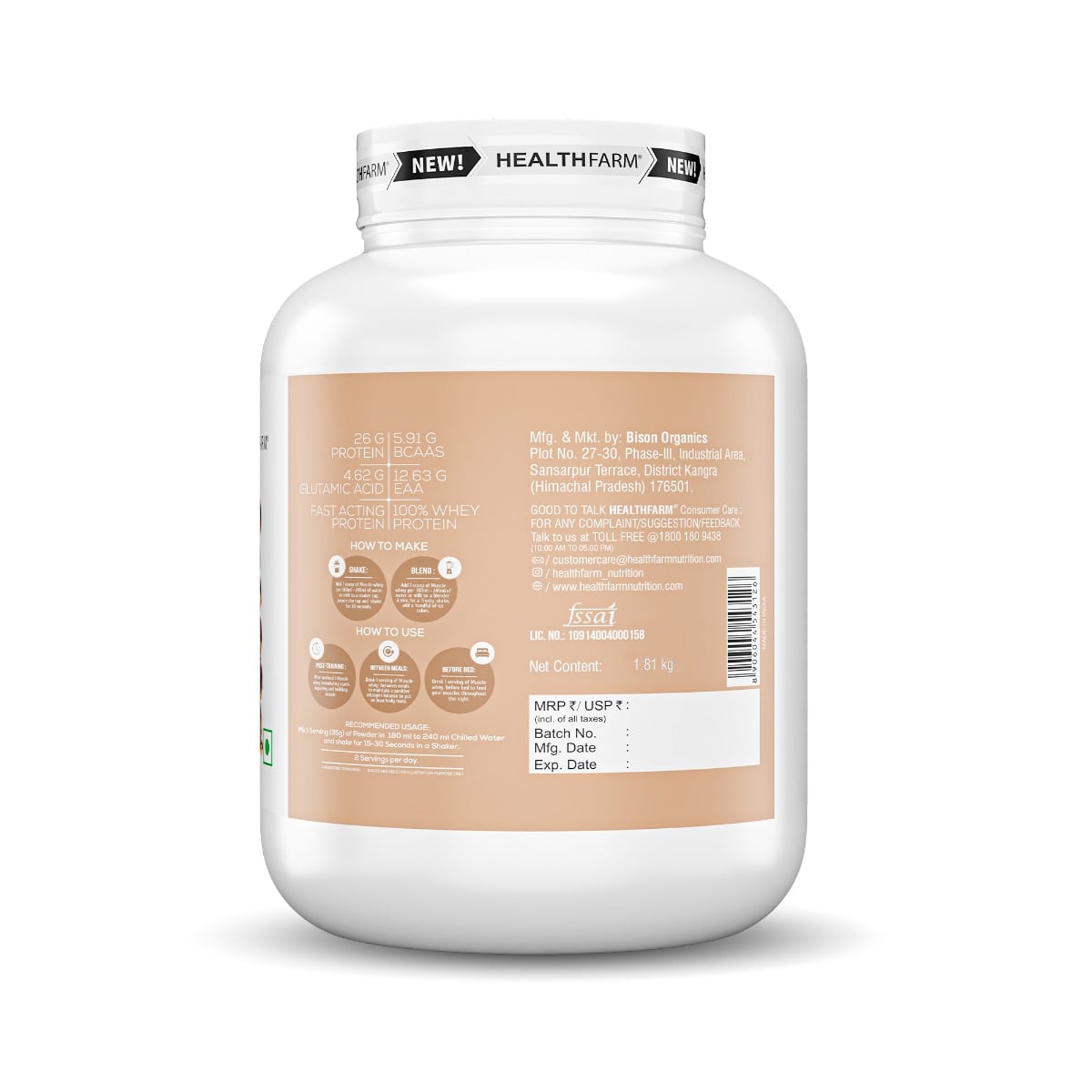 HEALTHFARM Muscle Whey Protein Choco Hazel Fusion 1.81kg