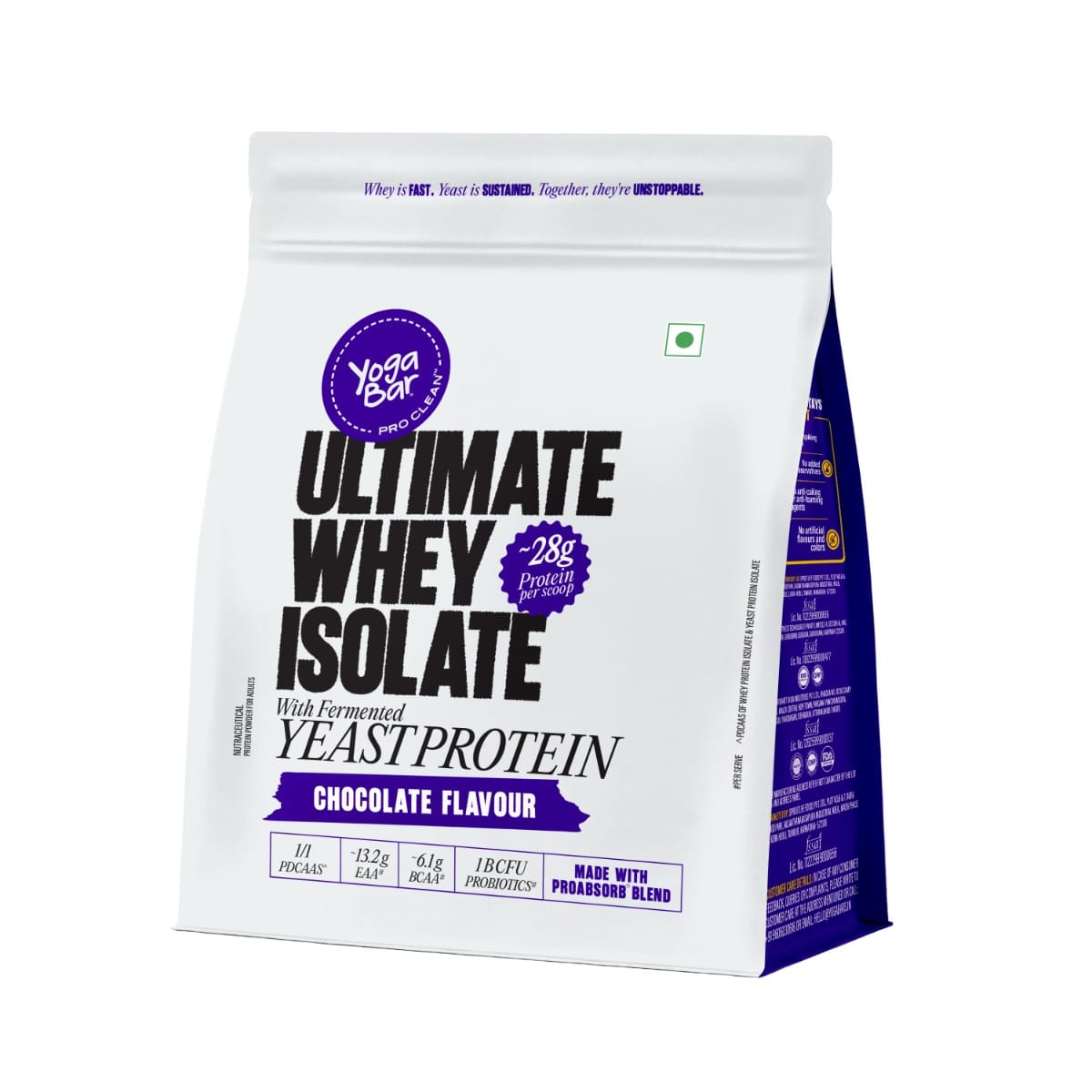 Yogabar Ultimate Whey Protein Powder|500g Pouch|Whey Isolate + Yeast Protein|28g Protein|Gut Friendly, High Absorption, Added Probiotics-picture-26