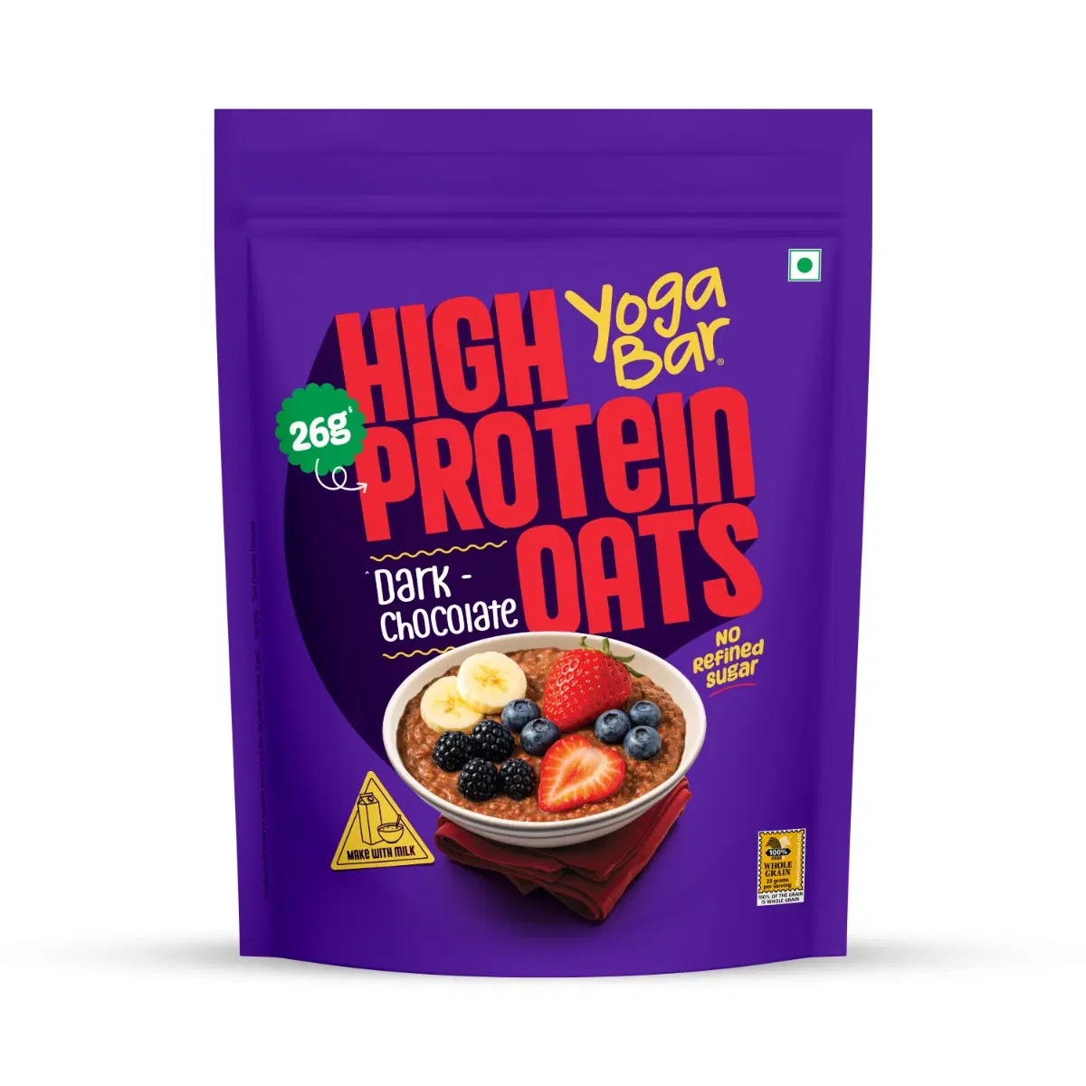 Yogabar High Protein Oats Dark Chocolate 1kg 26 g - Image 1
