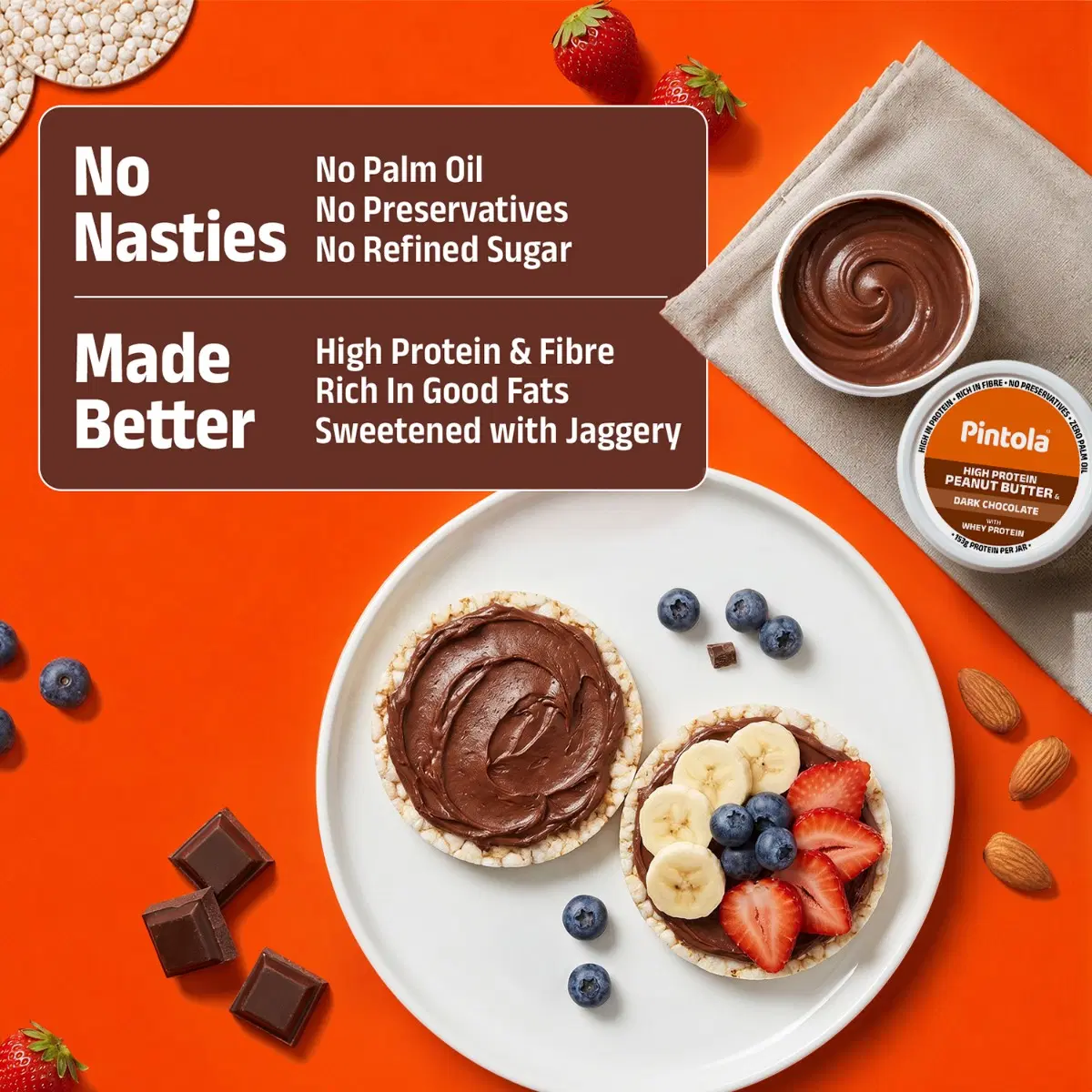 Pintola HIGH Protein Peanut Butter Dark Chocolate 510g - Image 9