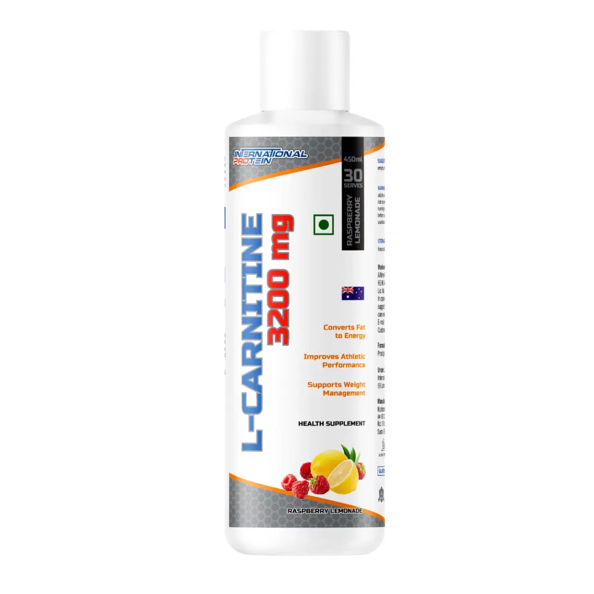 protein l-carnitine International Liquid 3200 Raspberry Lemonade global_Producto vegano