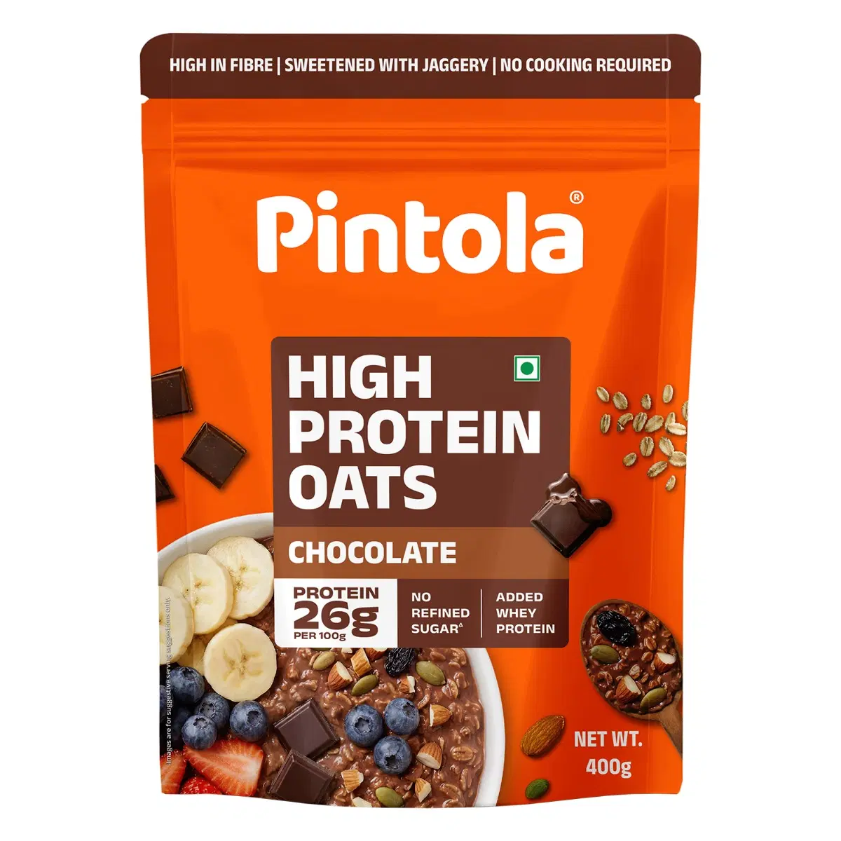 Pintola 26g Dark Chocolate Protein Oats 400g - Image 1