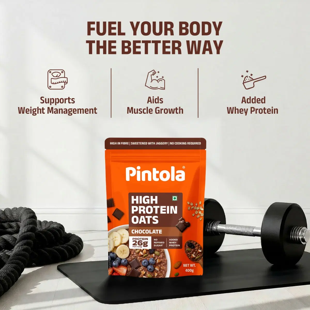 Pintola 26g Dark Chocolate Protein Oats 400g - Image 7