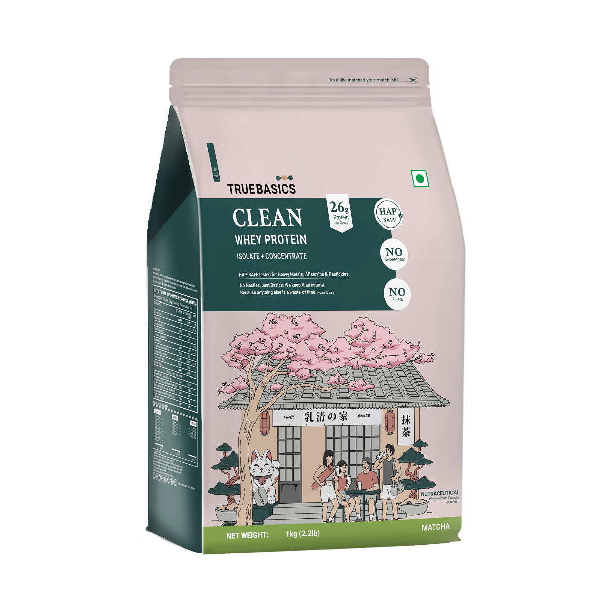 TrueBasics Clean Whey Protein Powder Isolate & Concentrate Blend ...