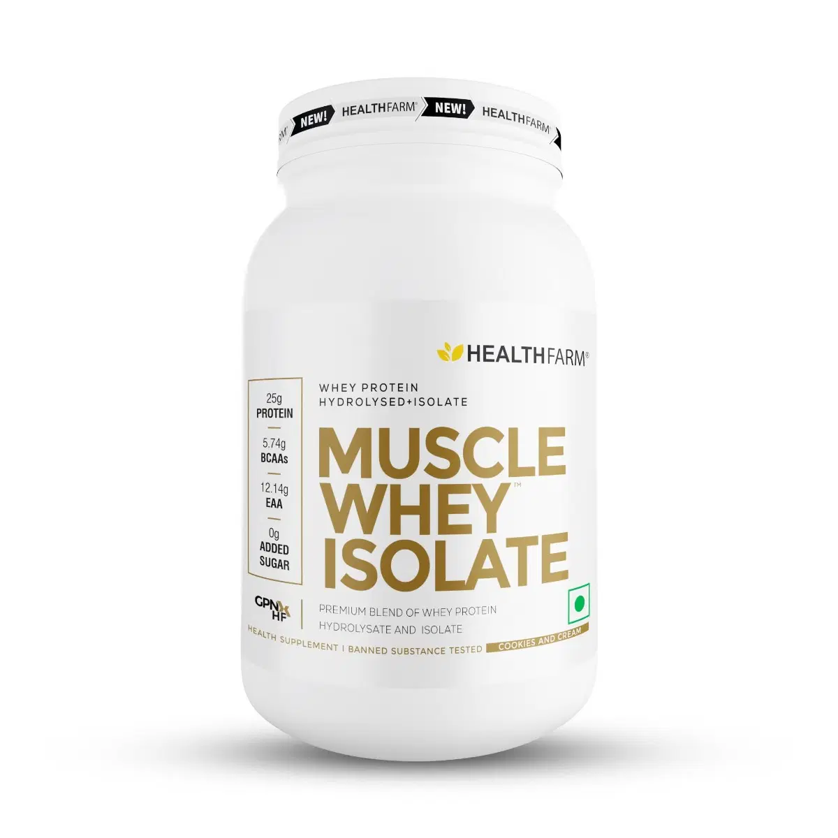 Healthfarm Muscle Whey Isolate Protein Powder, 100% Pure Isolate ...