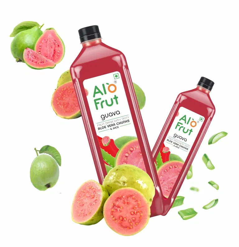 Alo frut Guava Fruit Drink with Tasty Aloevera Chunks & Juice|Goodness of  Fruits and Aloevera Chunks|Ready-to-Serve Fruit Juice|Guava Juice - 1000ml  (Pack of 12)