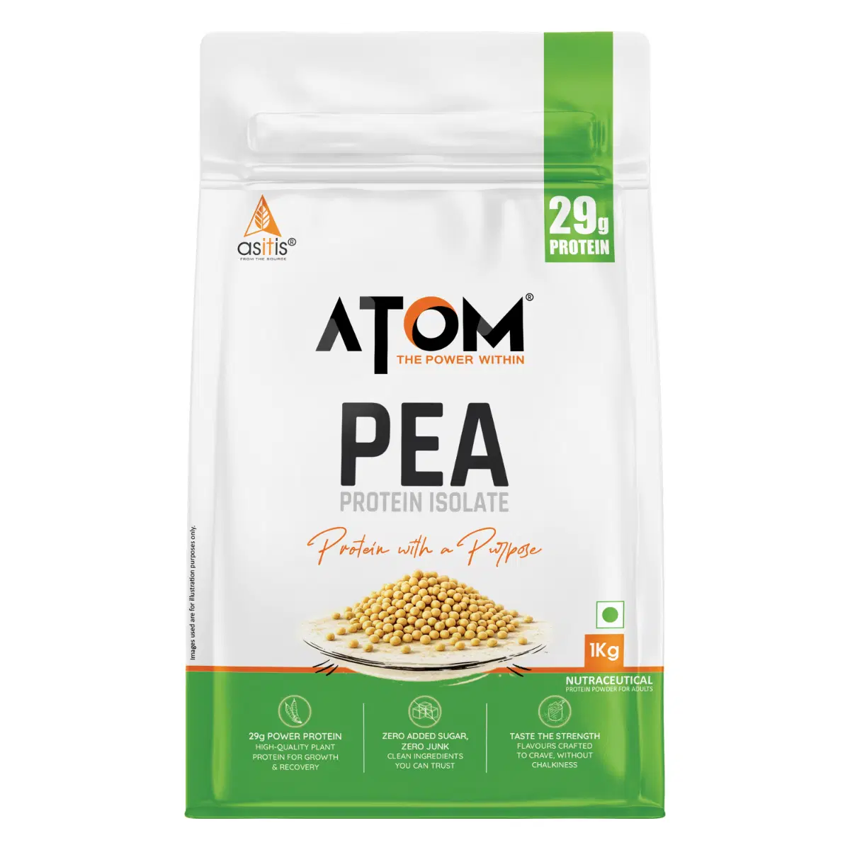 AS-IT-IS ATOM Pea Protein Caramelized Banana, 1kg