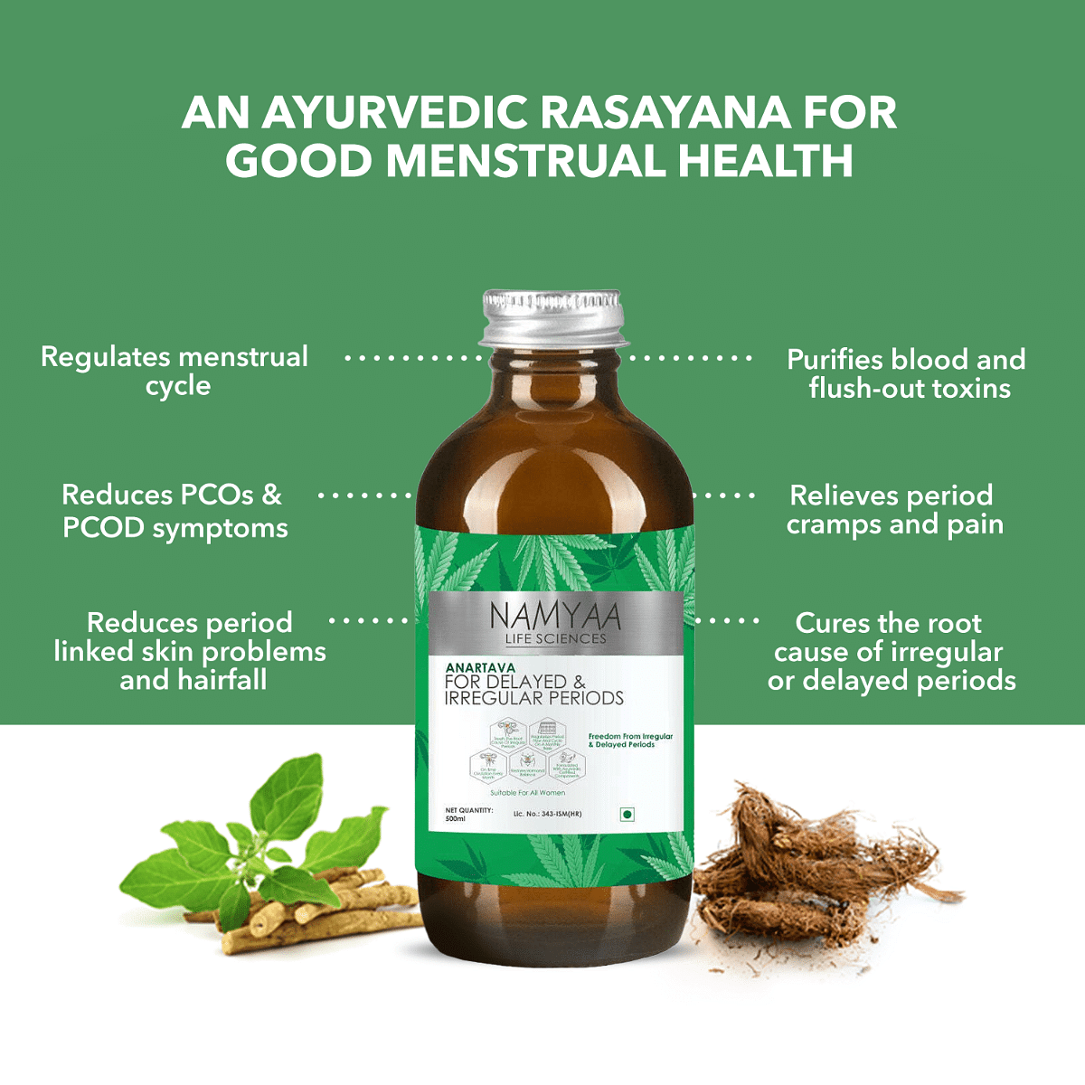 Namyaa PCOD PCOS Syrup and Tablets Regulates Periods & Balances ...