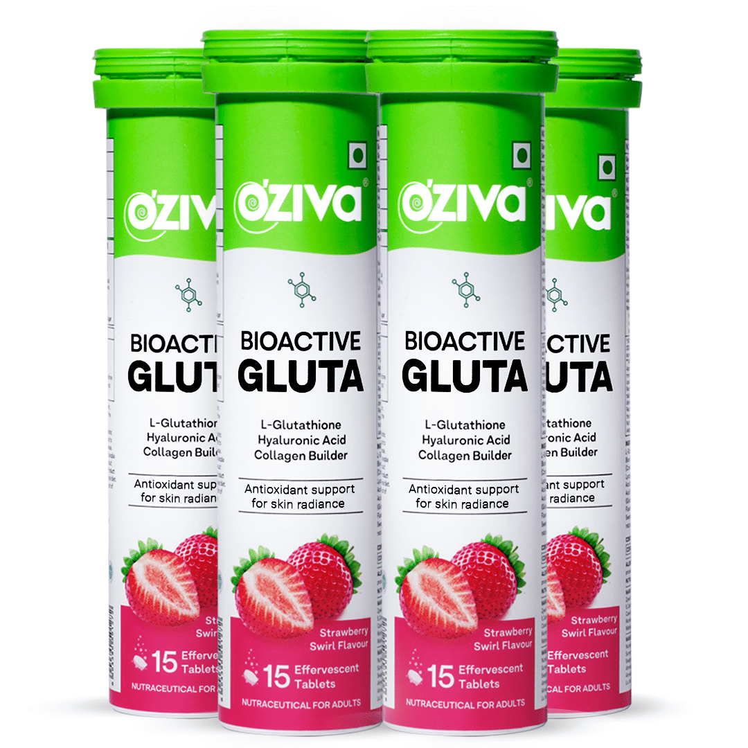 oziva glutathione builder benefits | What sets OZiva apart?  Helps Reduce Pigmentation & Improve Skin Brightness  2 Specially Formulated Blends  100% OZiva Glutathione Plant Based Collagen