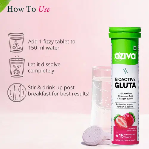 santeva glutathione Glow L-Glutathione Skin Lightening Supplement OZiva Bioactive Gluta Fizzy (