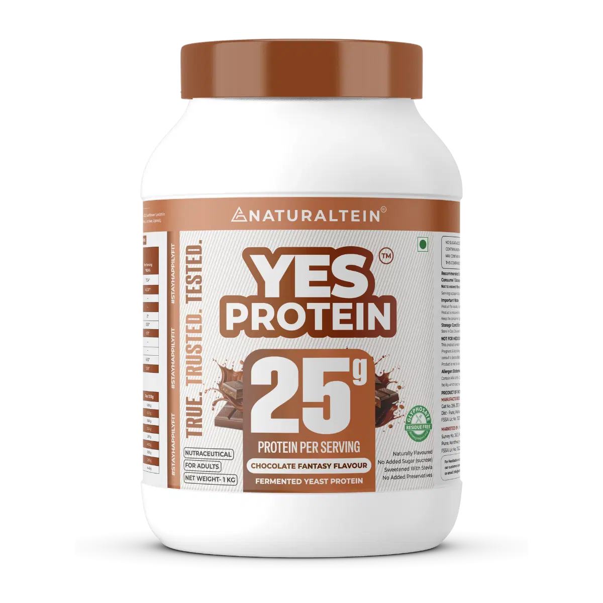 Naturaltein YES Protein 1kg Chocolate Vegan Fermented Yeast Powder