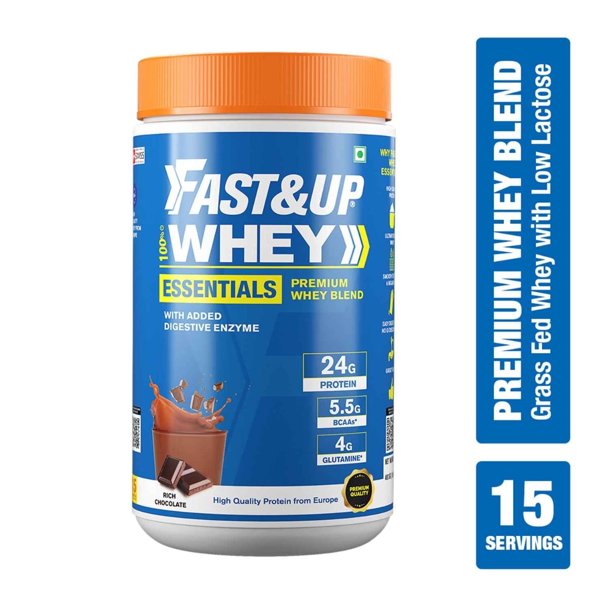 Fast & Up Whey Essentials 24g Protein with Isolate + Concentrate Whey ...