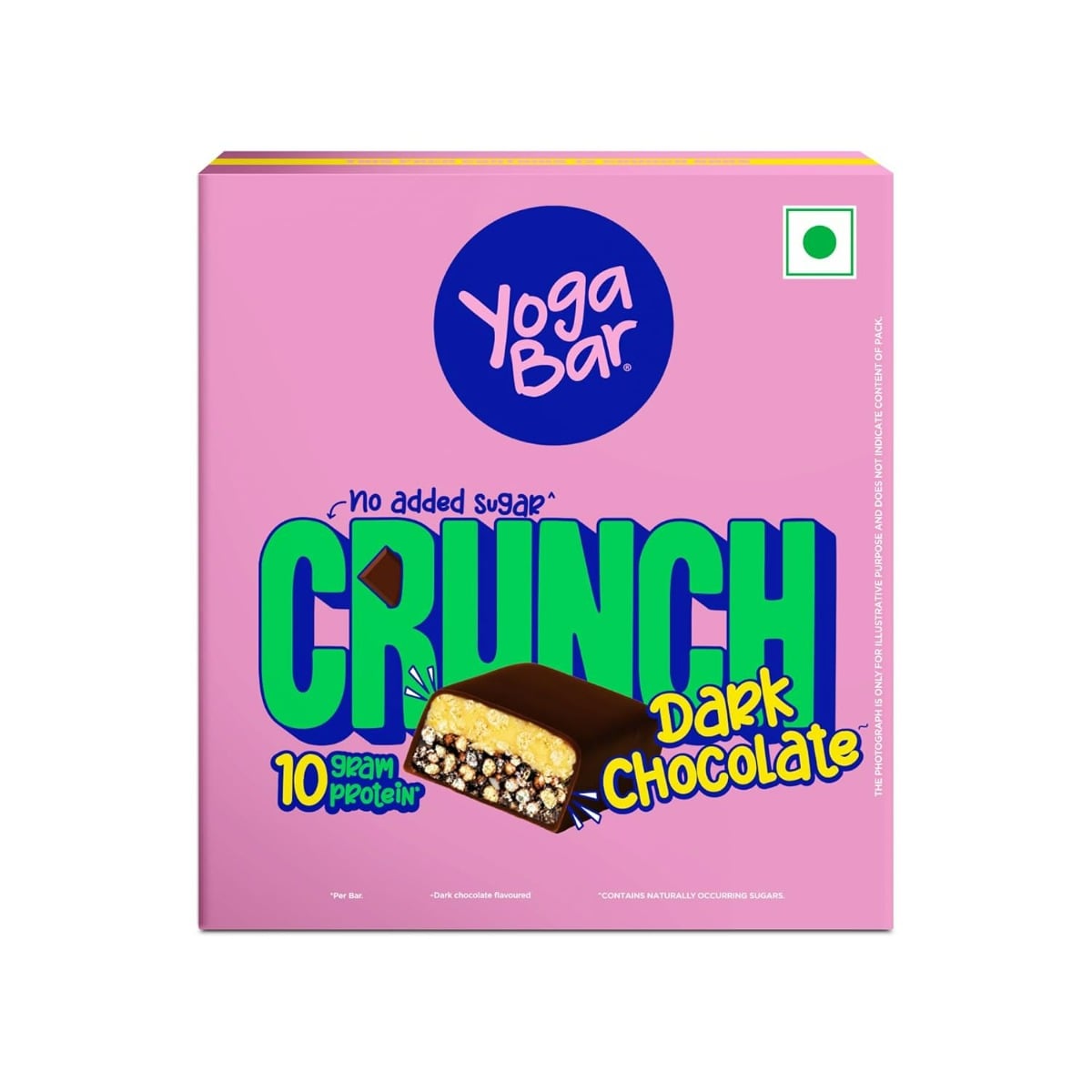 Yogabar Crunch Bar | 10g Protein Bar | No Added Sugar | Crunchy Bar with Almonds & Peanuts | Healthy Snacking |Pack of 12 Bars-picture-22