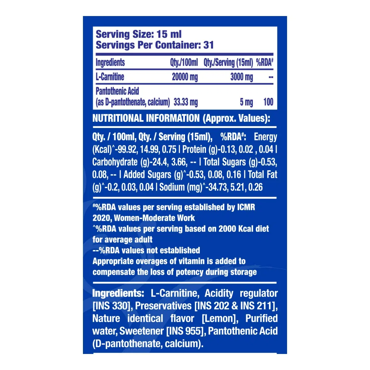 side effects of l carnitine and pantothenic acid Ronnie Coleman Signature Series L-Carnitine XS 3000mg Liquid, Pink Lemonade (31 Servings, 465ml) Vitamin12 QTY:3 PACK Vita Glow Night Cream