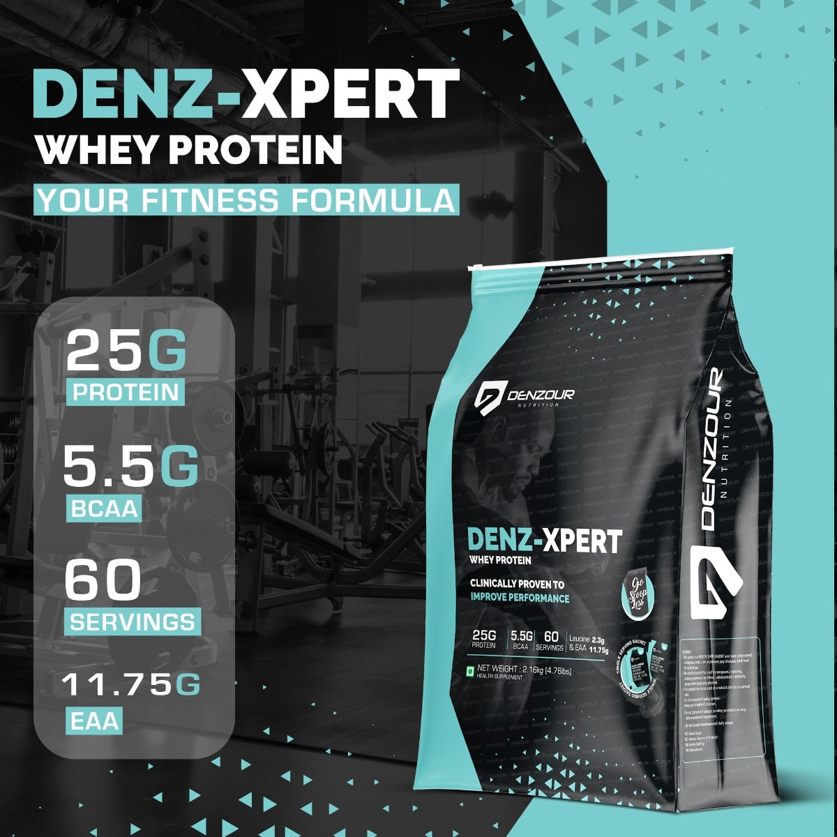 DENZOUR NUTRITION Denz Xpert Whey Protein with Shaker | Easy Digesting ...