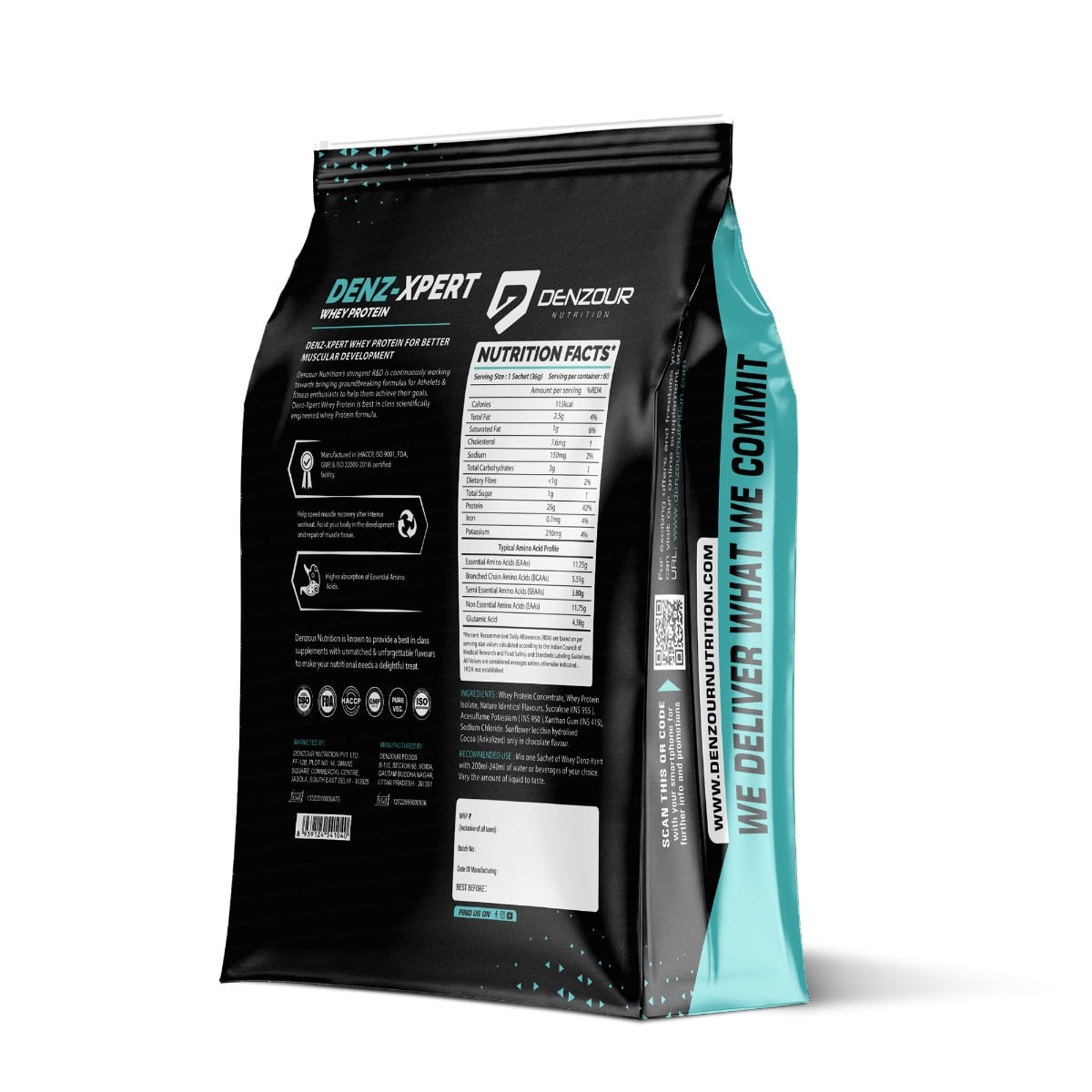 DENZOUR NUTRITION Denz Xpert Whey Protein with Shaker | Easy Digesting ...