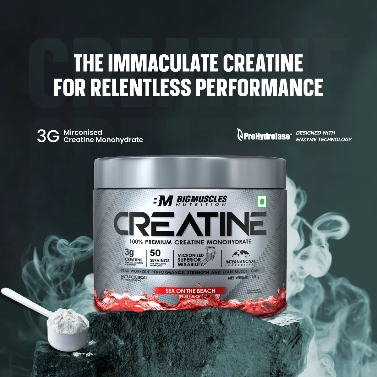 Bigmuscles Creatine Monohydrate 83 Servings, Sex On The Beach - Image 6