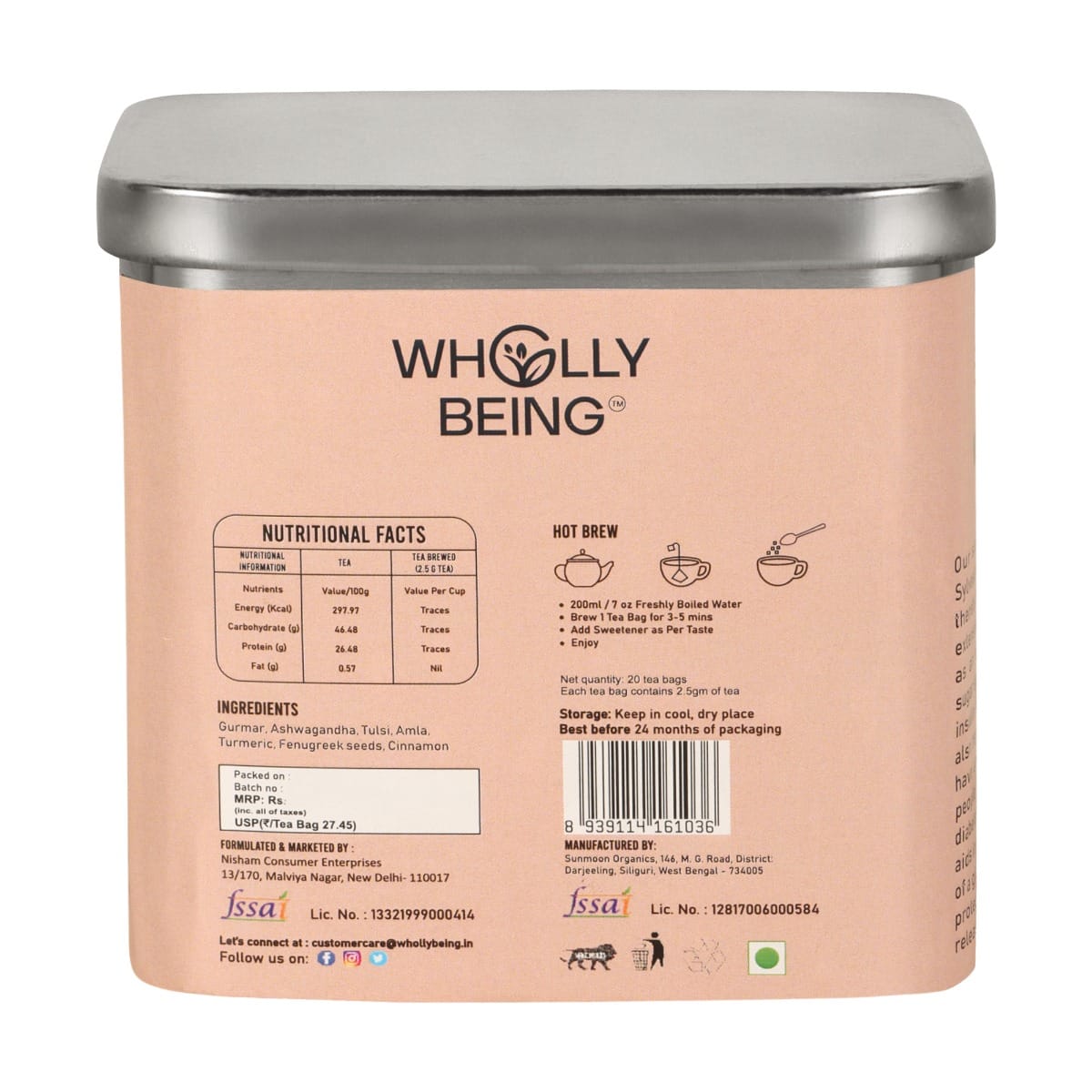 Wholly Being Diabetic Aid Tea for restoring Insulin level and improving ...