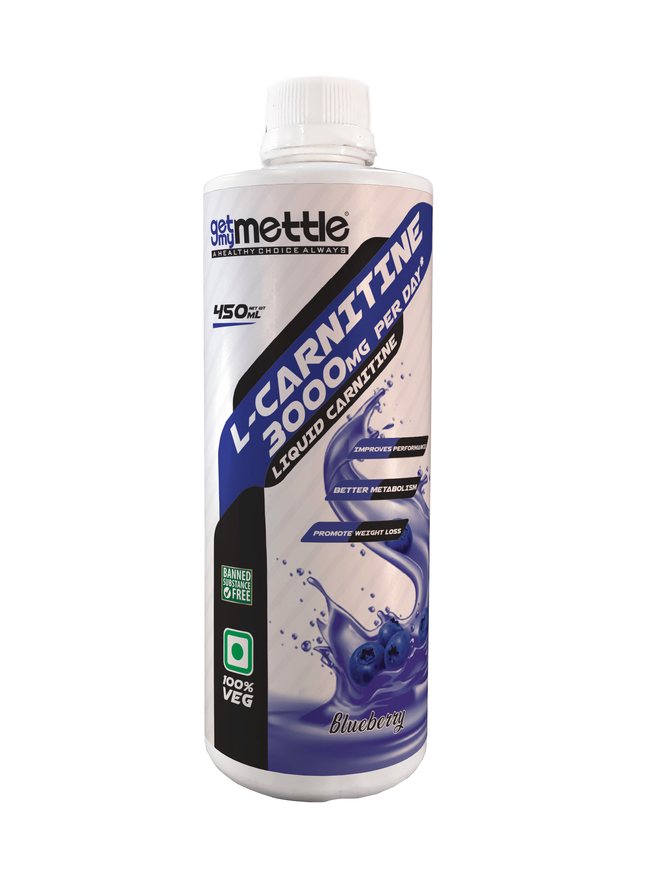 l carnitine blueberry Getmymettle L-Carnitine 3000mg Per Day Liquid Blueberry 450ml